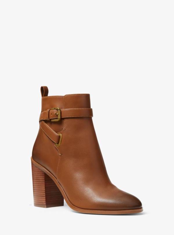 Damske Clenkove Cizmy Michael Kors Aldridge Burnished Leather Hnede - Topanky Michael Kors Slevy | KTMYJ-3649
